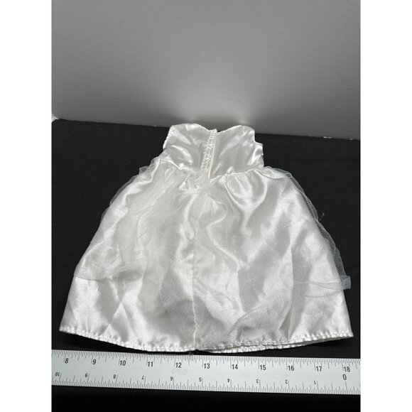 Elegant White Satin & Tulle Doll Dress By Funrise Toy Corp. - Picture 7 of 7
